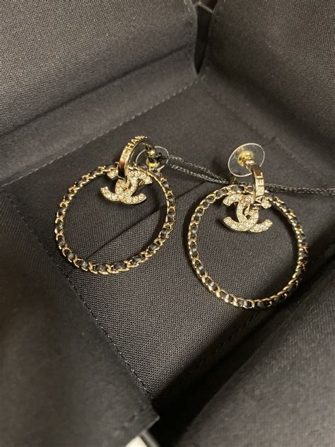 chanel huggie hoop earrings|Chanel earrings for sale.